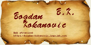 Bogdan Kokanović vizit kartica